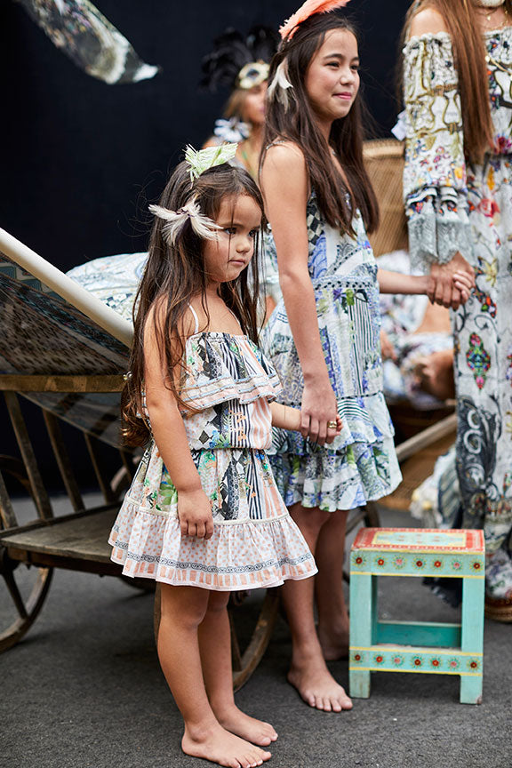 SALVADOR SECRETS KIDS RUFFLE TOP W TRIM