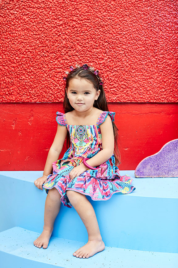 MS MOCHILLA KIDS FRILL STRAP TOP