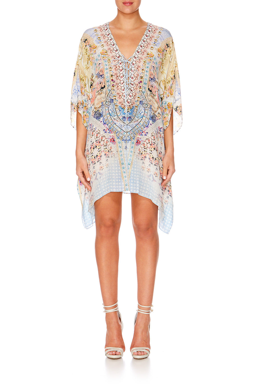 GIRL NEXT DOOR SHORT LACE UP KAFTAN