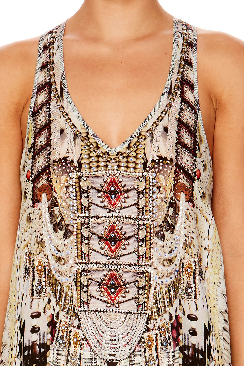 SPELL BOUND VNECK RACER BACK DRESS