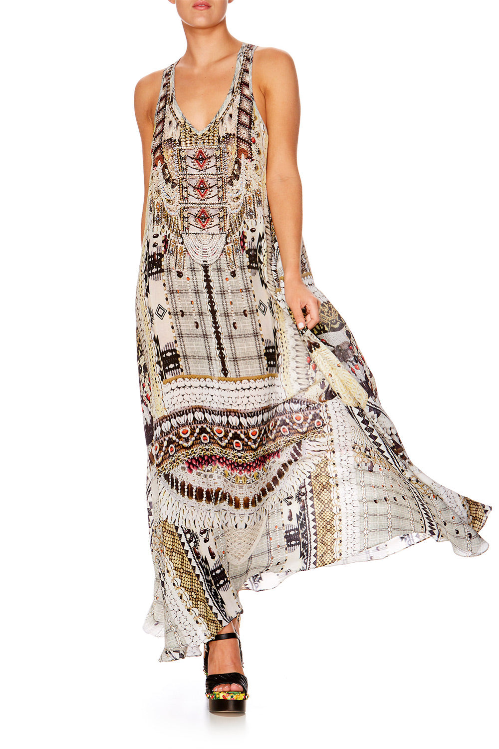 SPELL BOUND VNECK RACER BACK DRESS