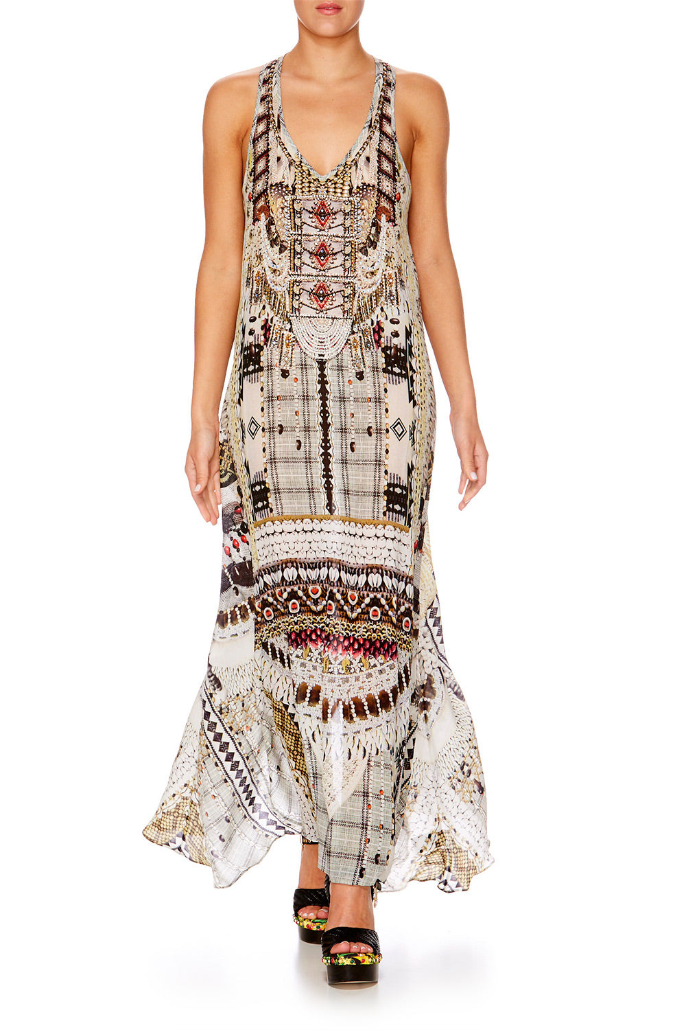 SPELL BOUND VNECK RACER BACK DRESS