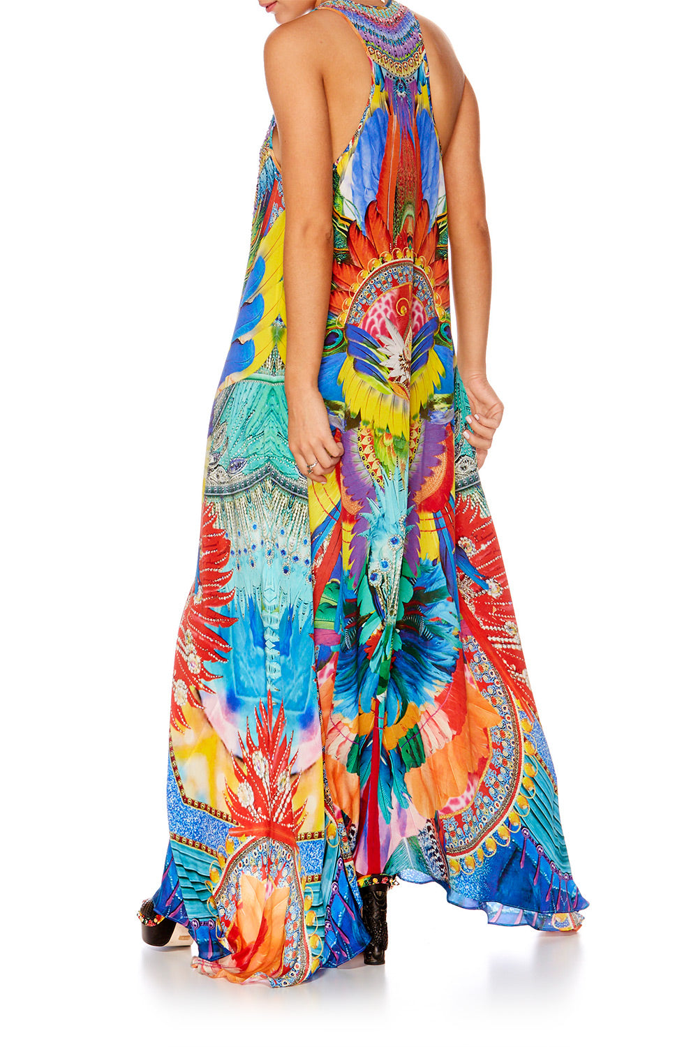 SHOW GIRL VNECK RACER BACK DRESS