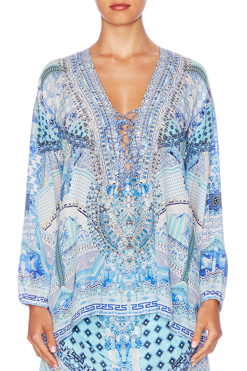 CAMILLA DAY DREAMER LACE UP SHIRT