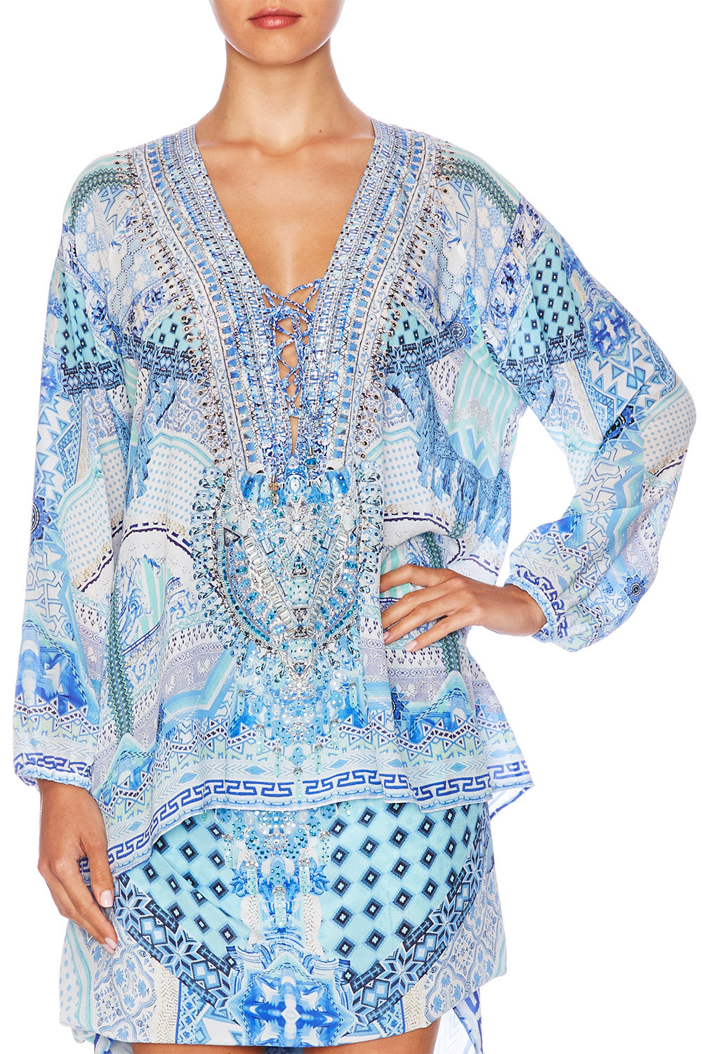 CAMILLA DAY DREAMER LACE UP SHIRT