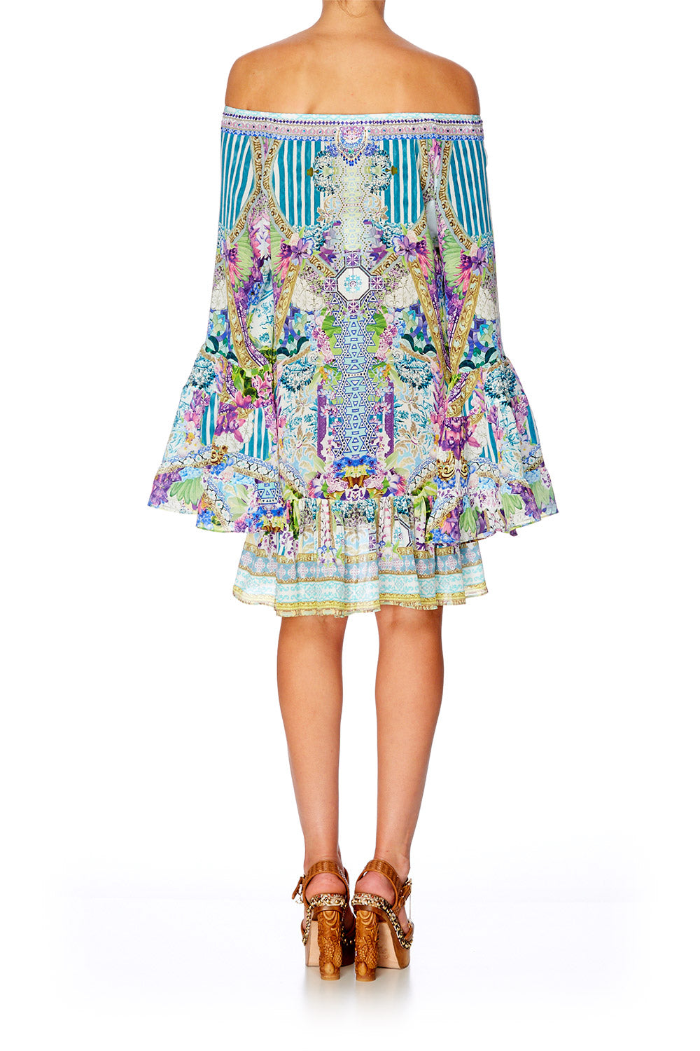 CAMILLA SALVADOR FIELDS FOREVER A LINE FRILL DRESS