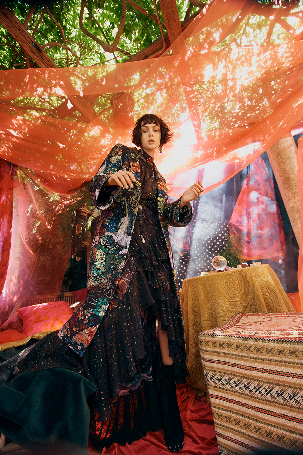 LONG JACKET WITH SIDE SPLITS MIDNIGHT MOON HOUSE