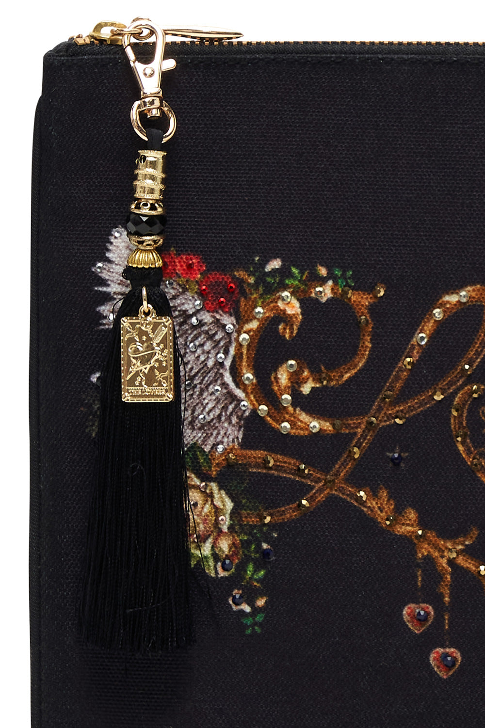 SMALL CANVAS CLUTCH SOLID BLACK