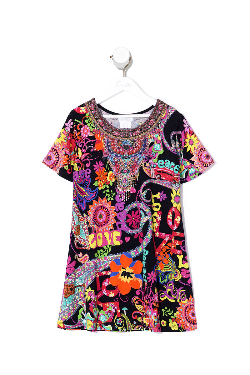 KIDS TSHIRT DRESS WITH FLARE HEM 4-10 MAYFAIR MARY main image 1