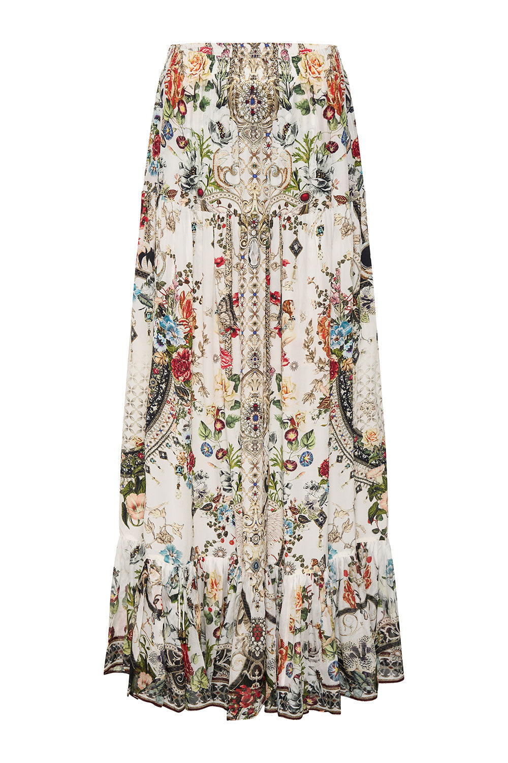 TIERED SKIRT WITH TIE UP DETAIL SHAKESPEARES GARDEN