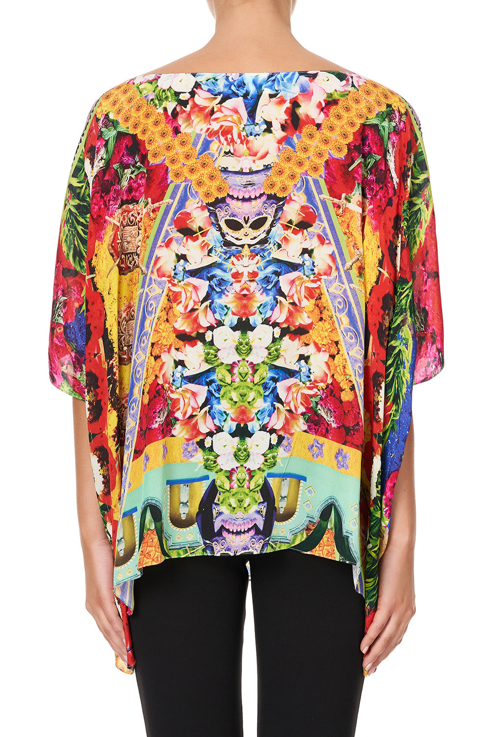 SHORT ROUND NECK TOP FLOWER OF 400 LIVES