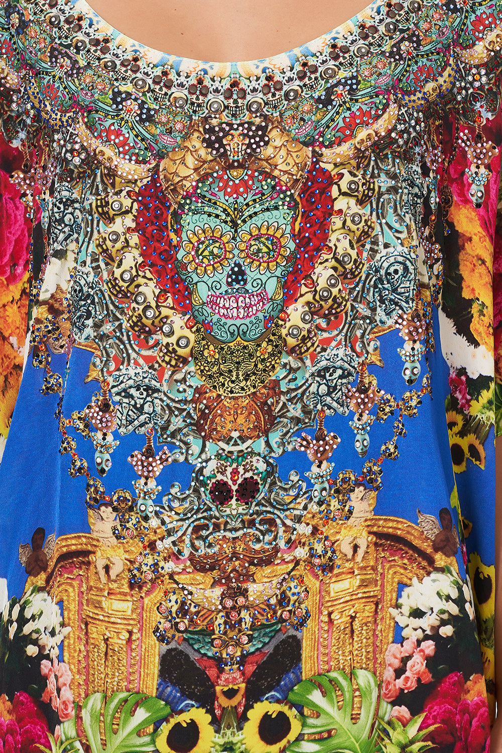 SHORT ROUND NECK TOP FLOWER OF 400 LIVES