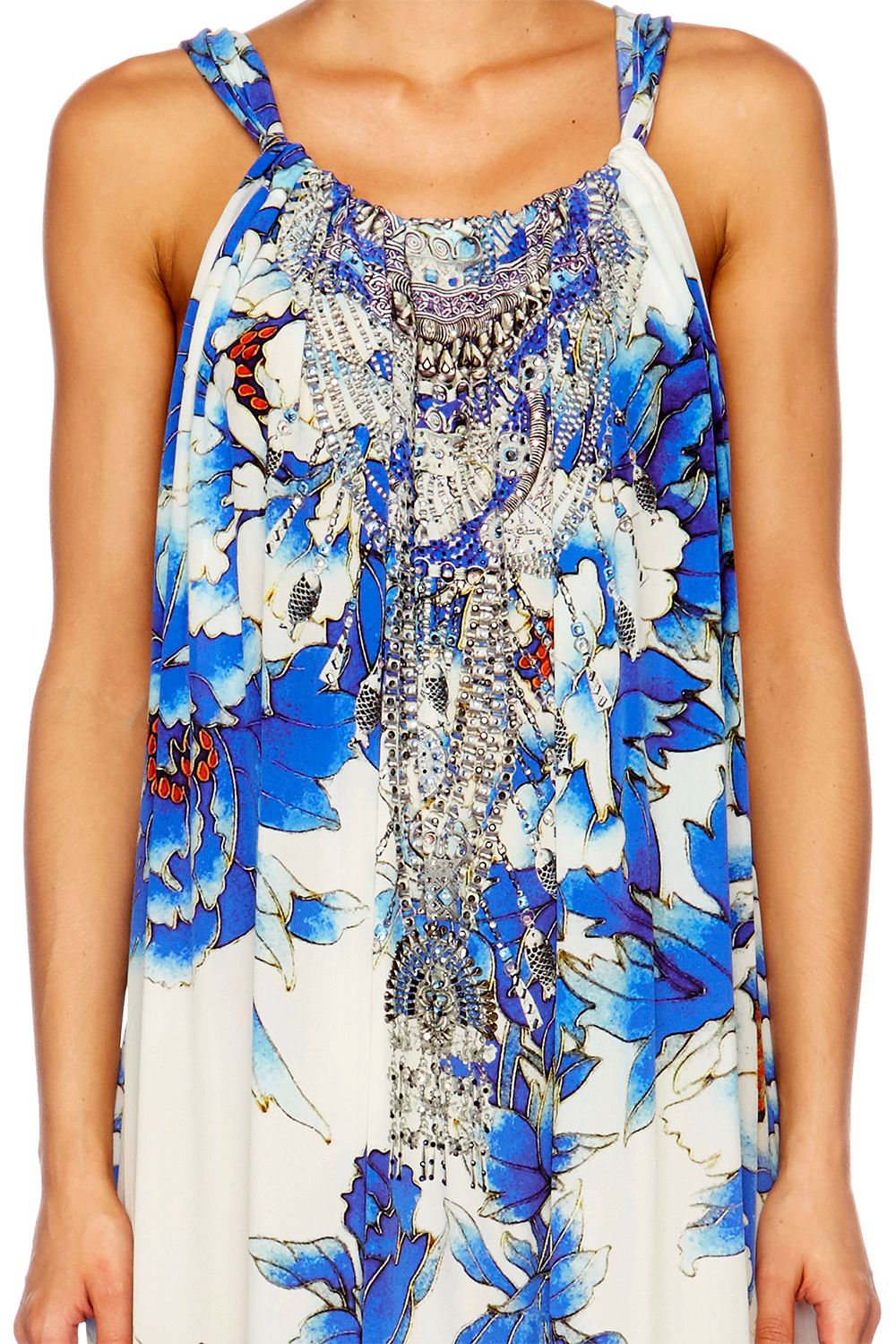 RING OF ROSES DRAWSTRING DRESS