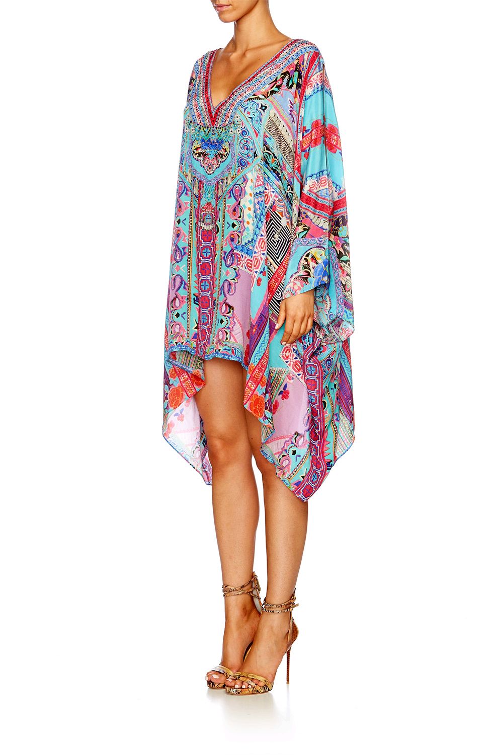 FESTIVAL FRIENDS SPLIT SHOULDER SHORT KAFTAN