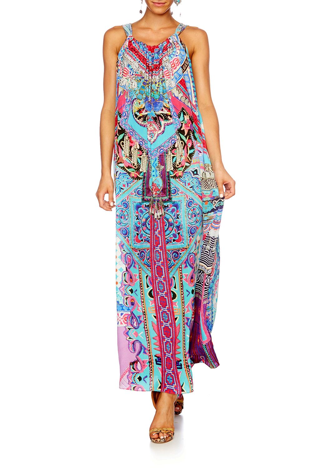 FESTIVAL FRIENDS DRAWSTRING DRESS