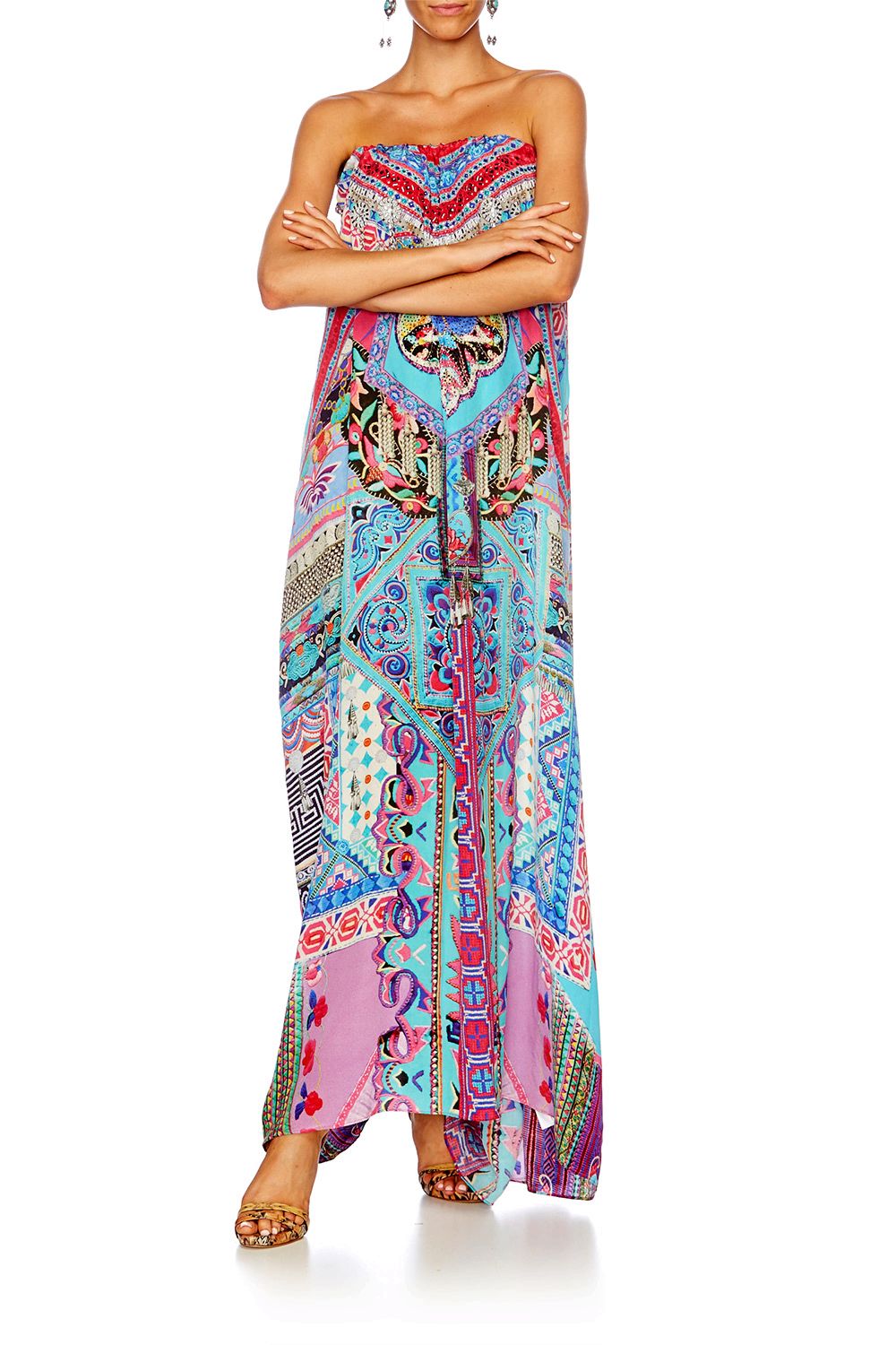 FESTIVAL FRIENDS DRAWSTRING DRESS