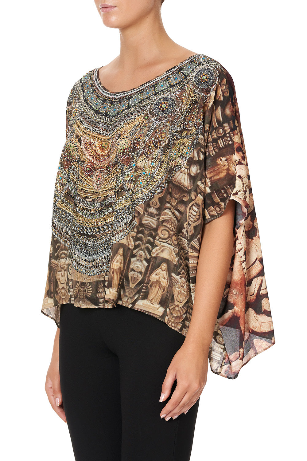 SHORT ROUND NECK TOP TIME AMONG THE GODS