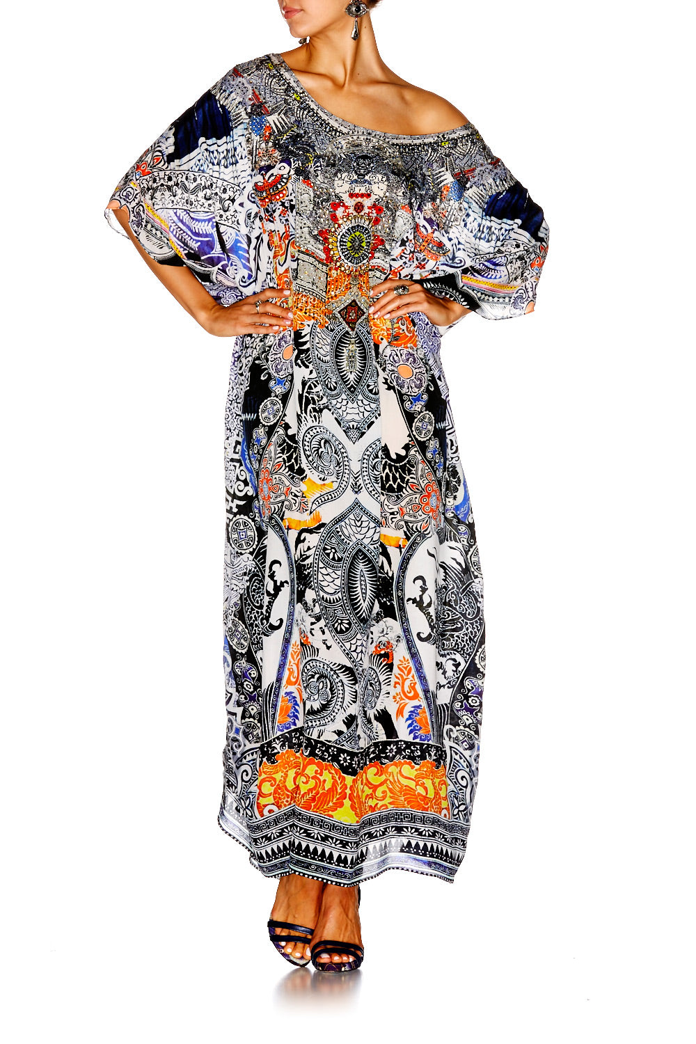 HEART OF HONG ROUND NECK KAFTAN