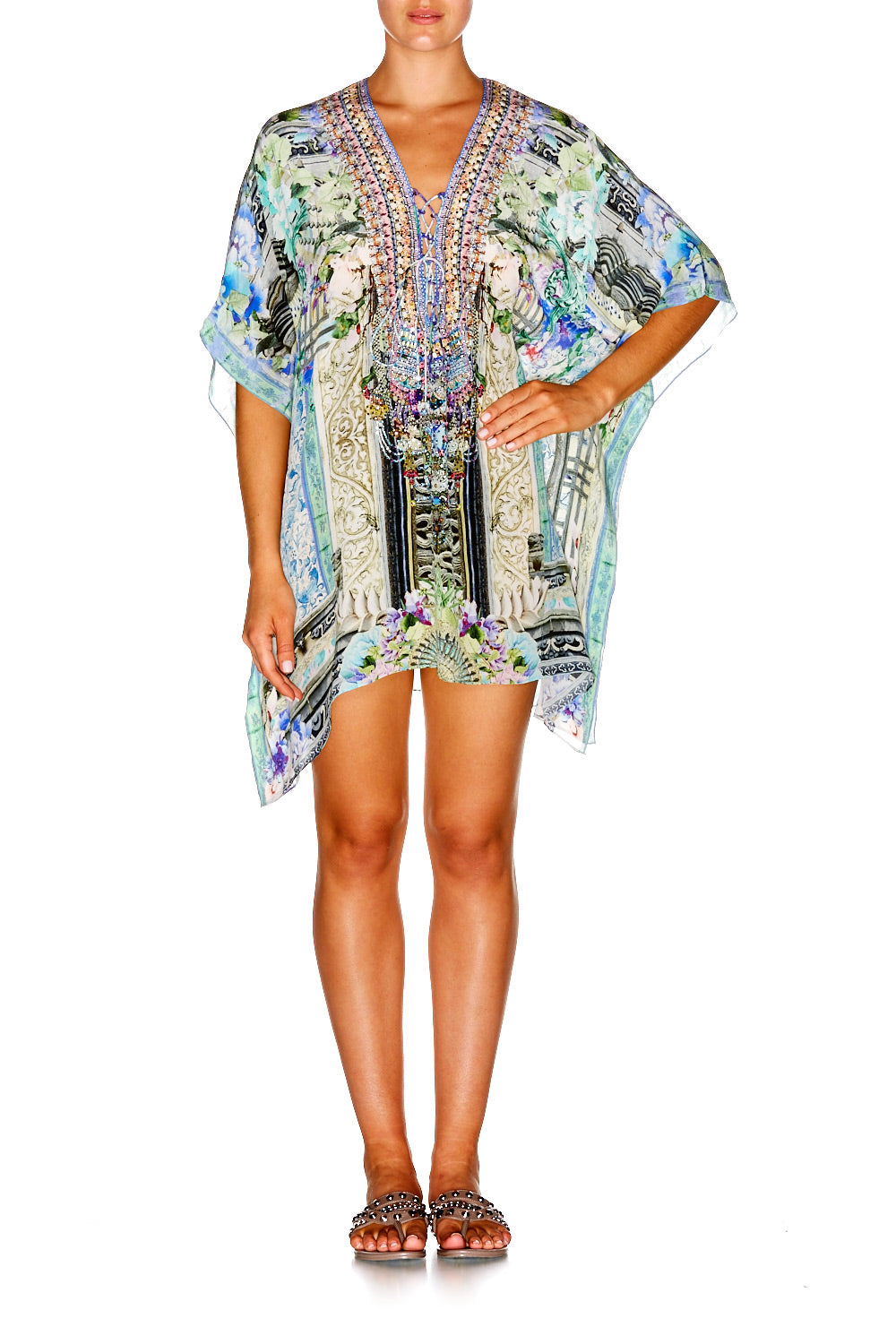 DEAR DIARY SHORT LACE UP KAFTAN