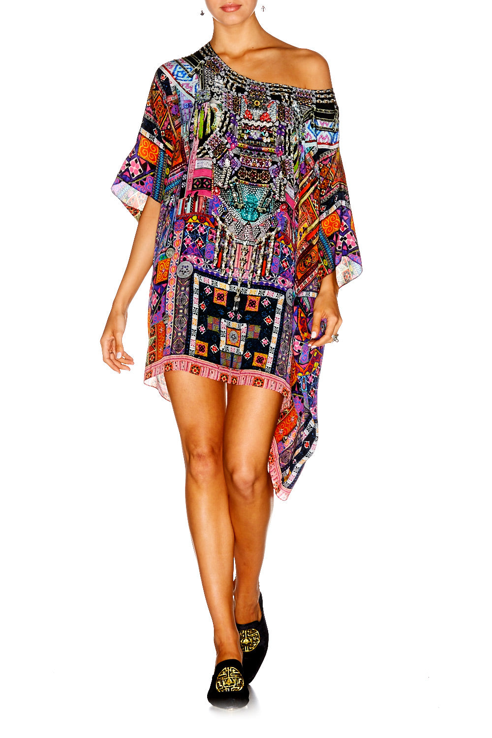 PATCH ME UP SHORT ROUND NECK KAFTAN