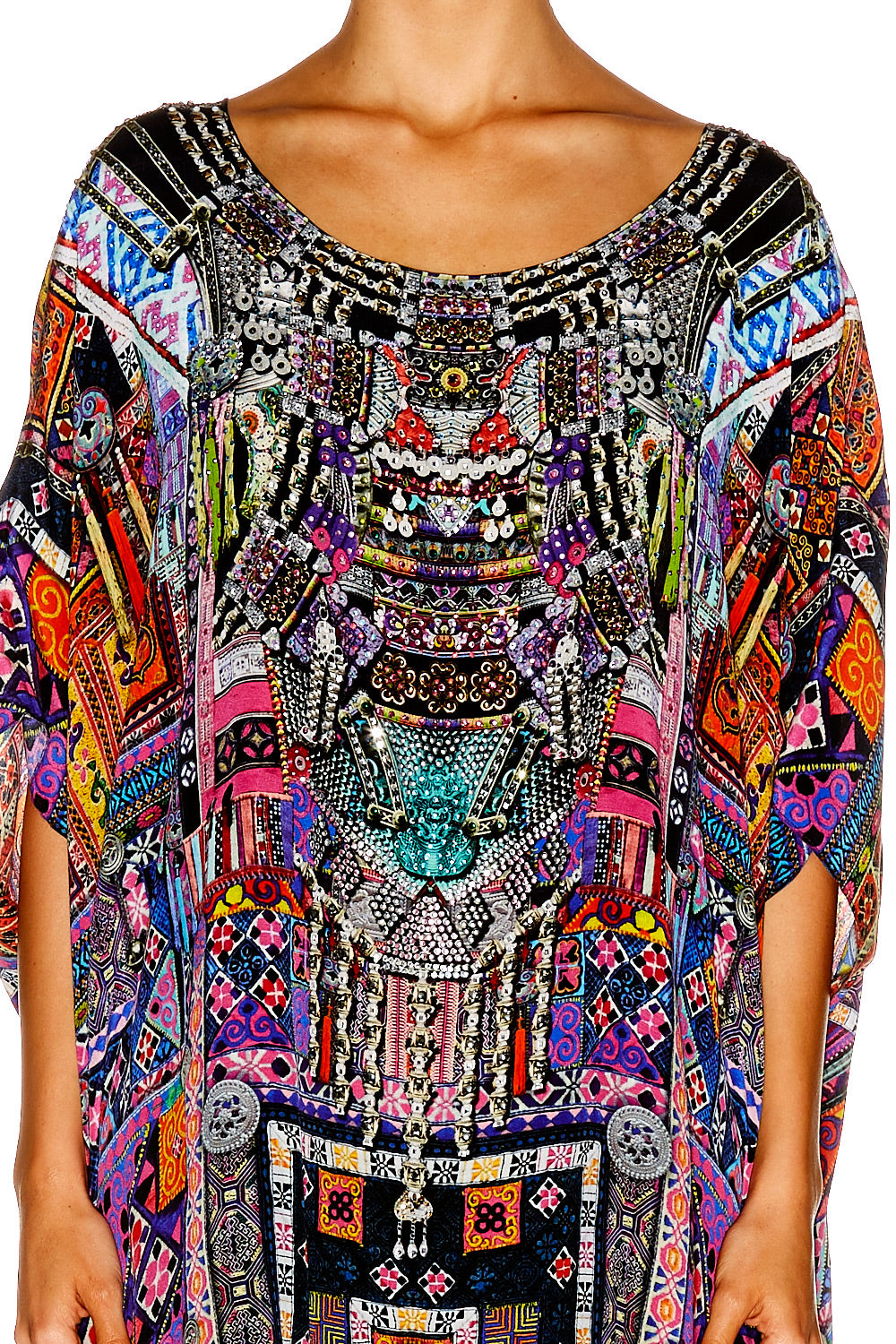 PATCH ME UP SHORT ROUND NECK KAFTAN