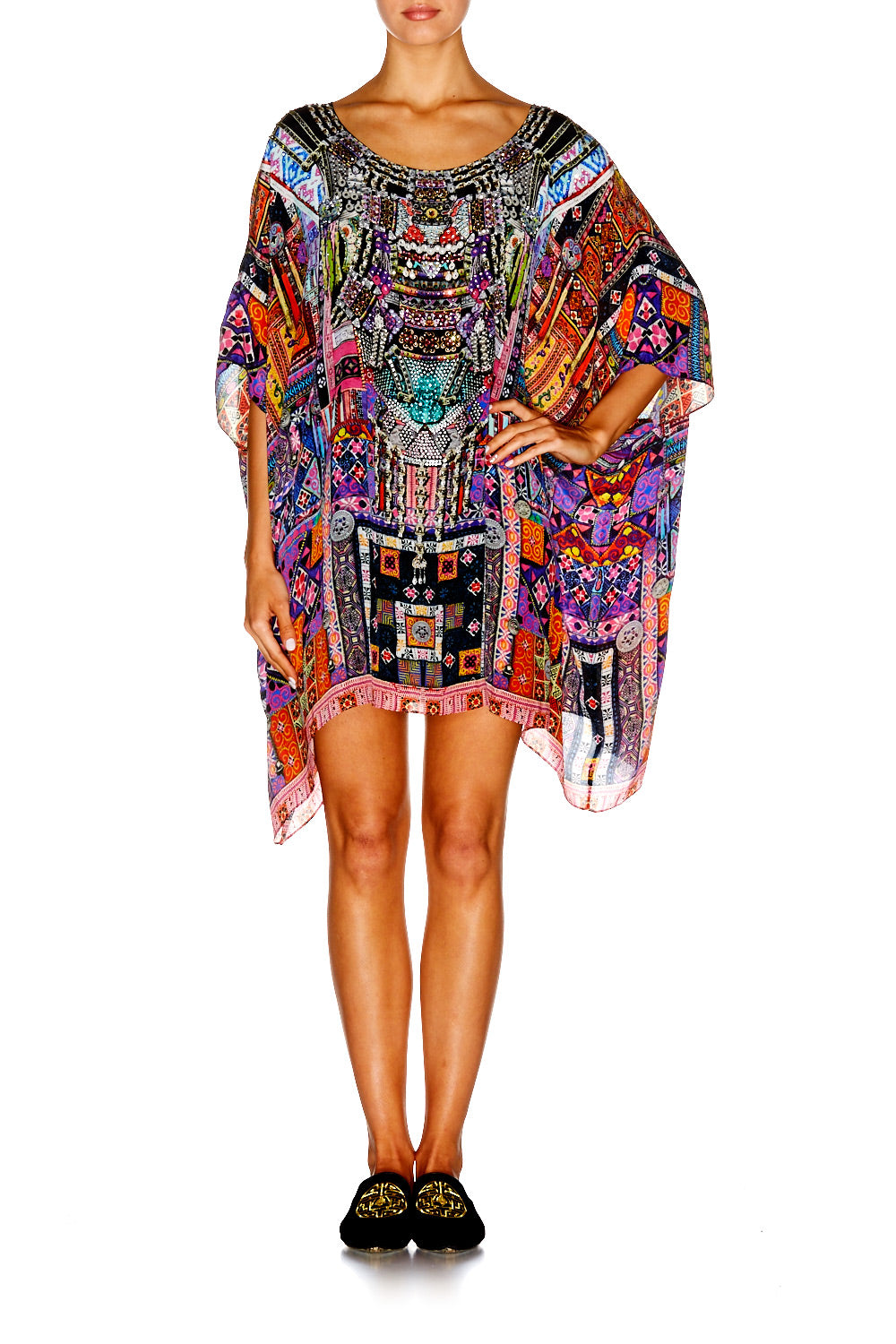 PATCH ME UP SHORT ROUND NECK KAFTAN