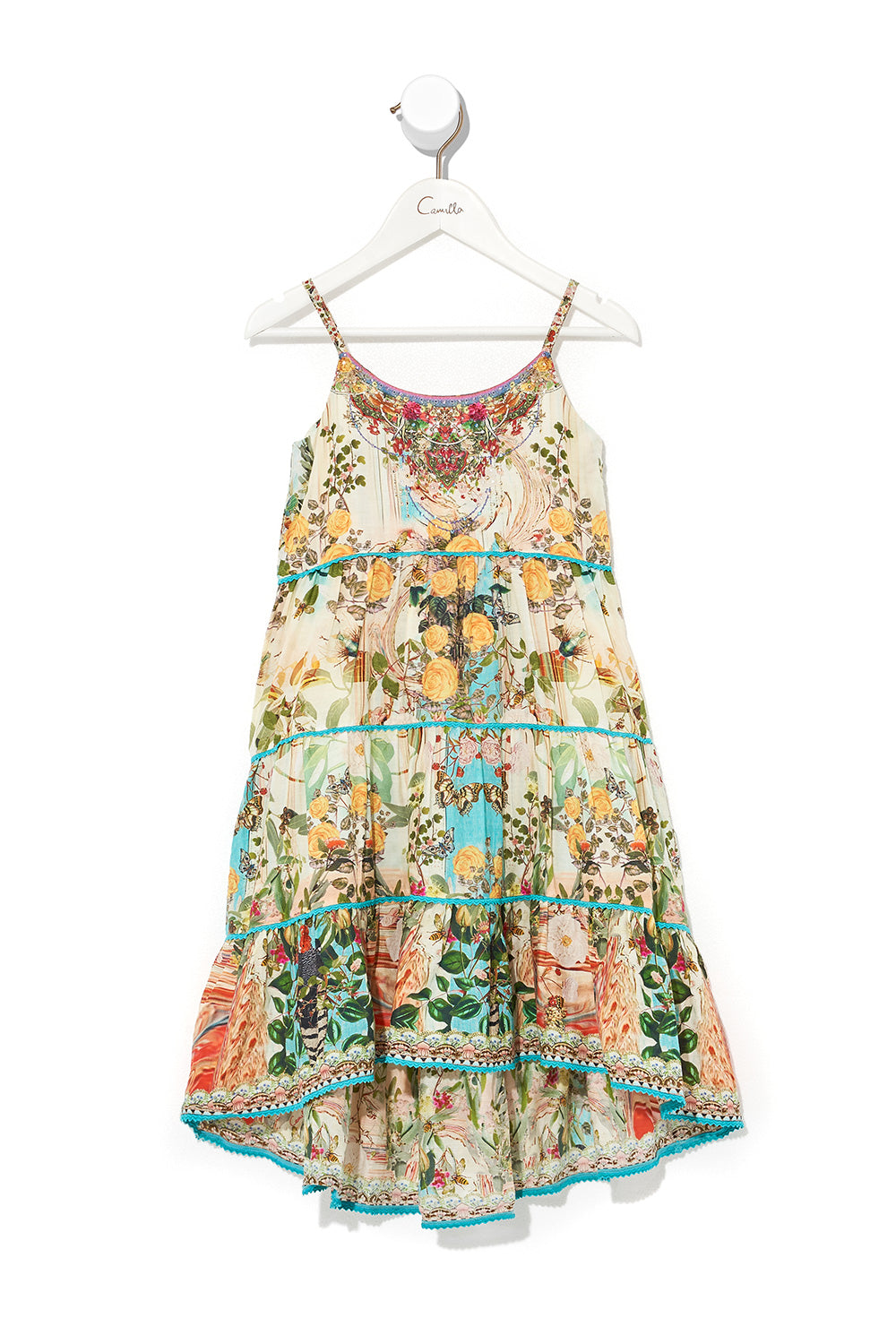 INFANTS HI LOW HEM DRESS TEA AND HONEY