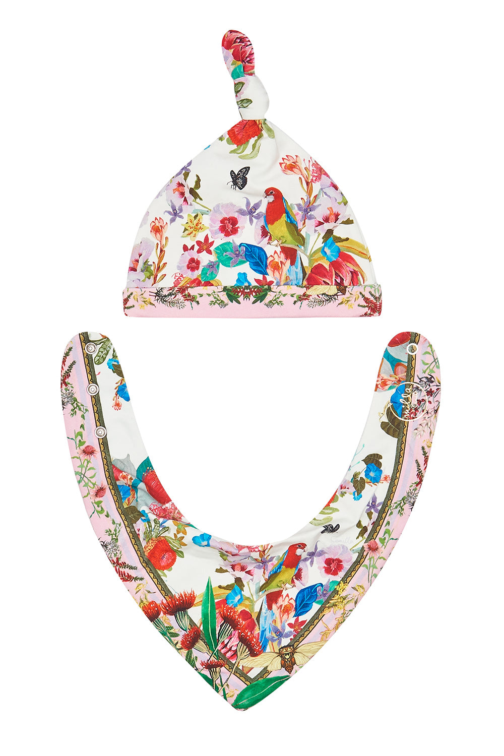 BABIES BIB AND BEANIE SET HOMEWARD FOUND