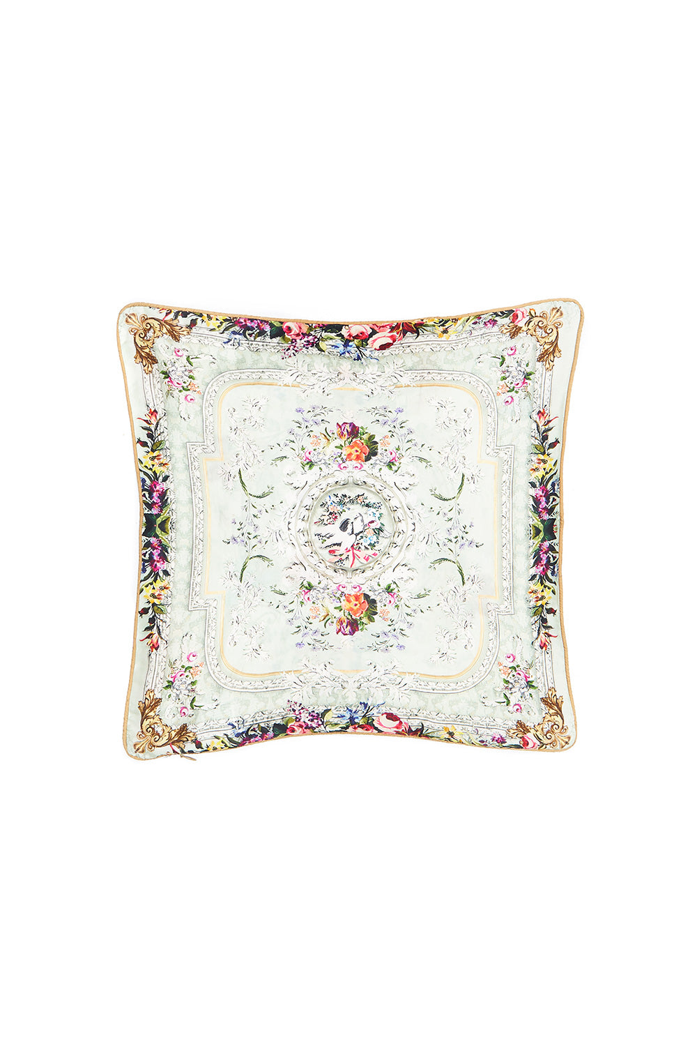 SMALL SQUARE CUSHION JARDIN POSTCARDS