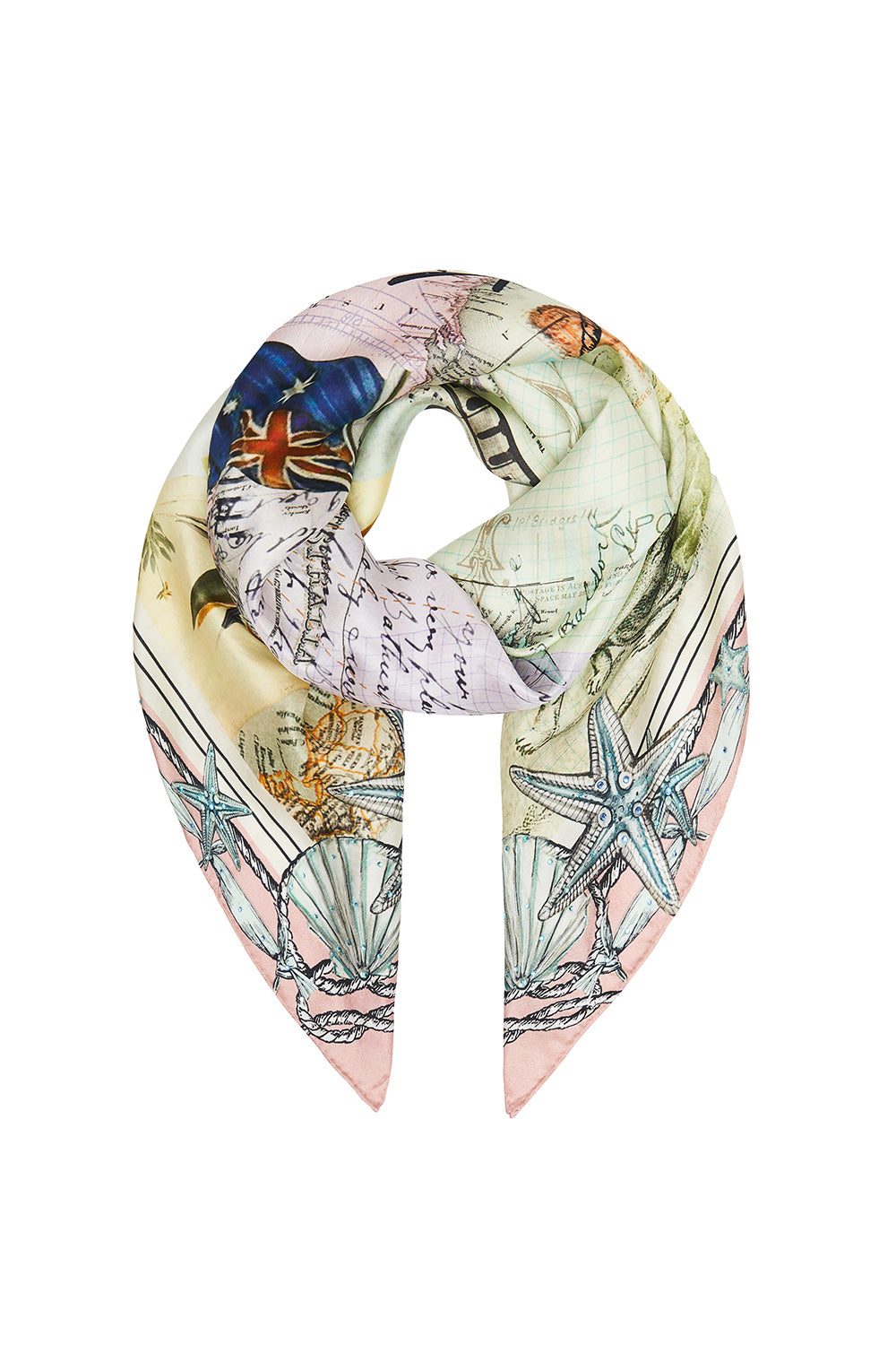 LARGE SQUARE SCARF POSTCARDS FROM THEN