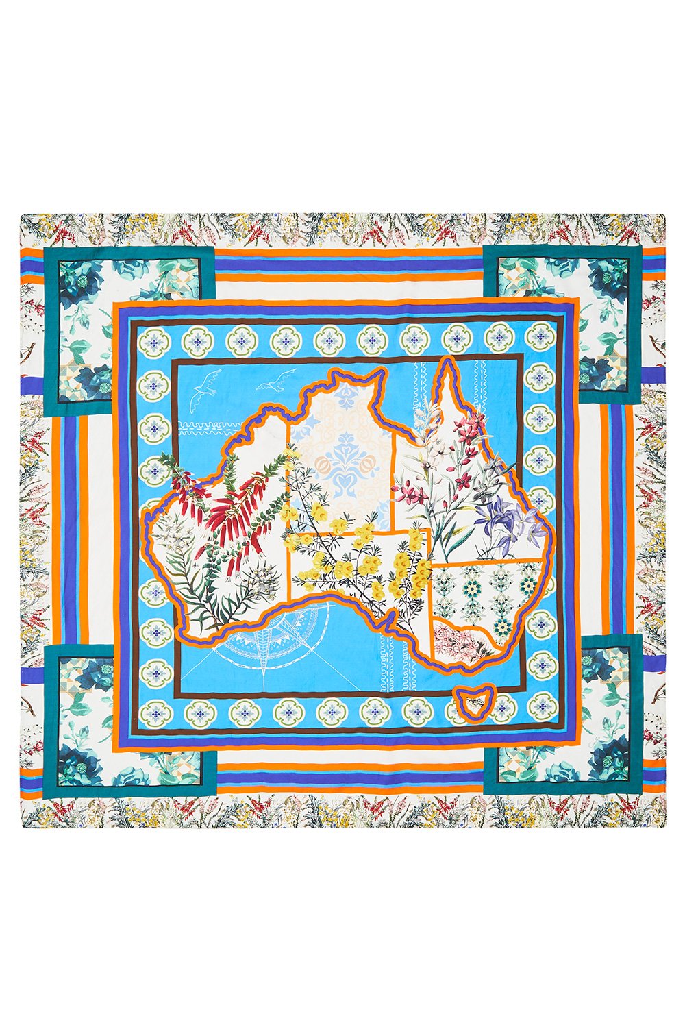 LARGE SQUARE SCARF GONE COAST