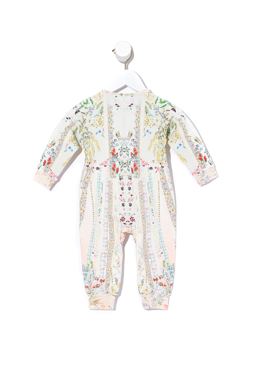 BABIES ZIP FRONT ONESIE PINK LEMONADE