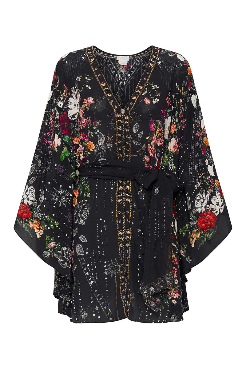 BUTTON UP KAFTAN WITH BELT LA BELLE