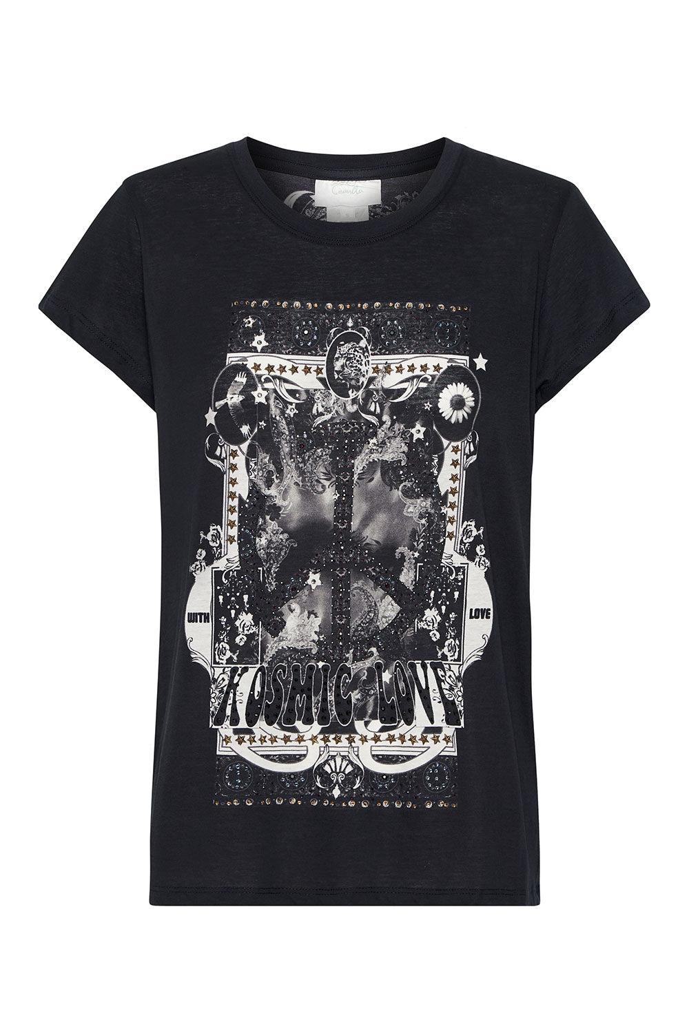 CURVED HEM FITTED TEE THE SMOKING LOUNGE