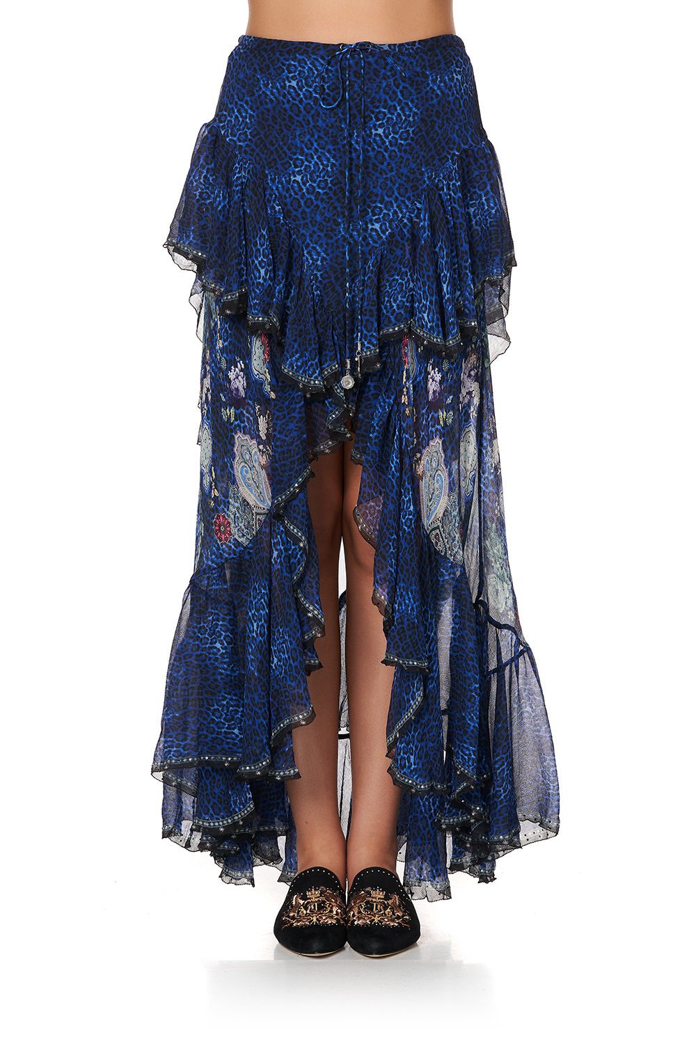 MAXI SKIRT WITH DOUBLE FRILL CAMDEN MOON