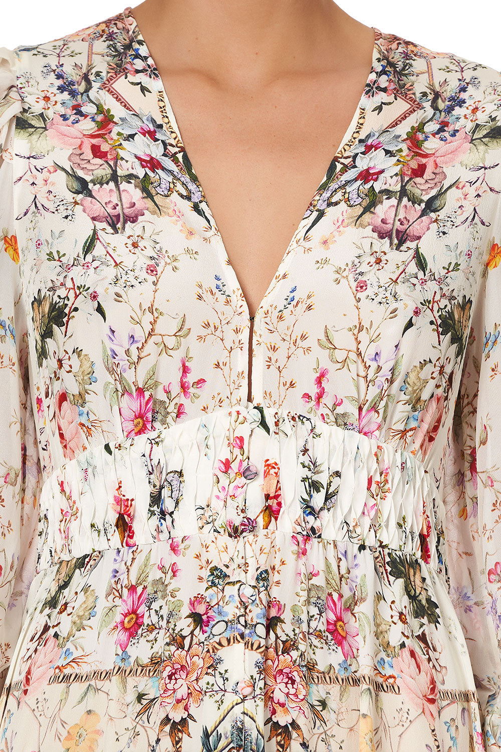 LONG BUTTON FRONT DRESS LONDON LOOMS