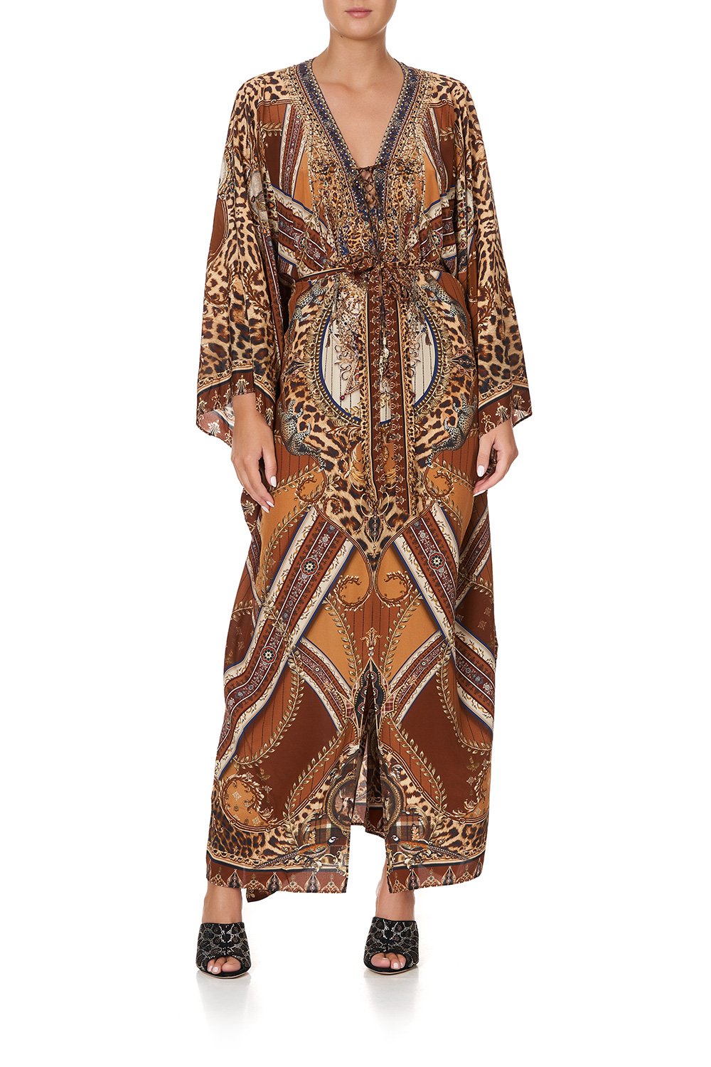 SPLIT HEM LACE UP KAFTAN LADY LODGE