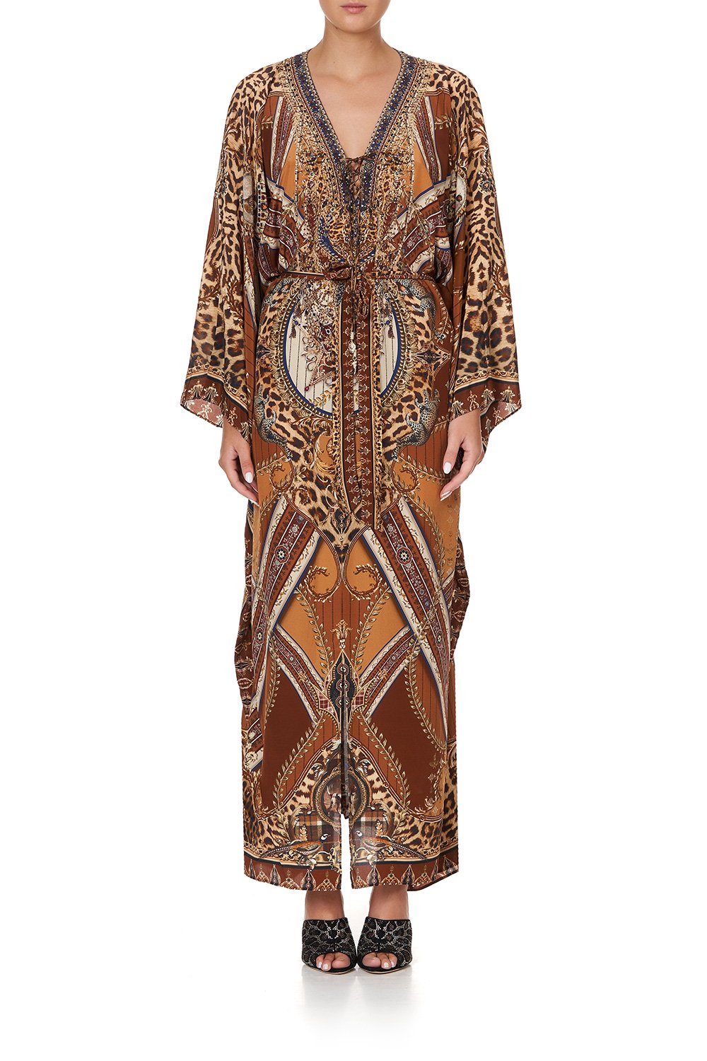 SPLIT HEM LACE UP KAFTAN LADY LODGE