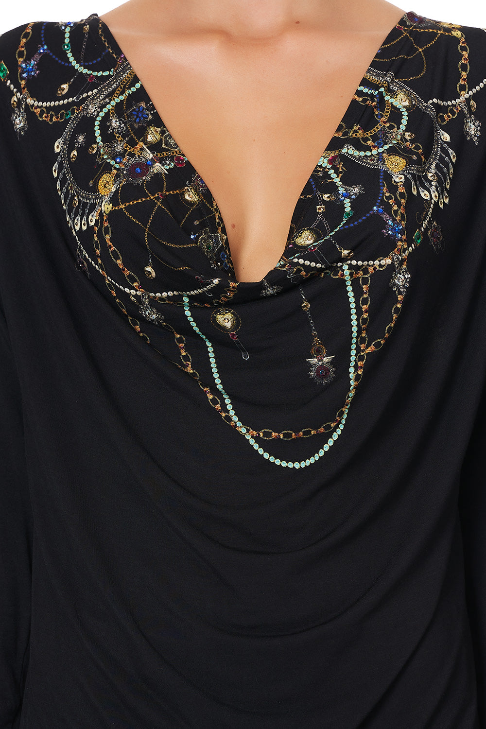 COWL BACK LONG SLEEVE TEE PUNK OF PRIMROSE