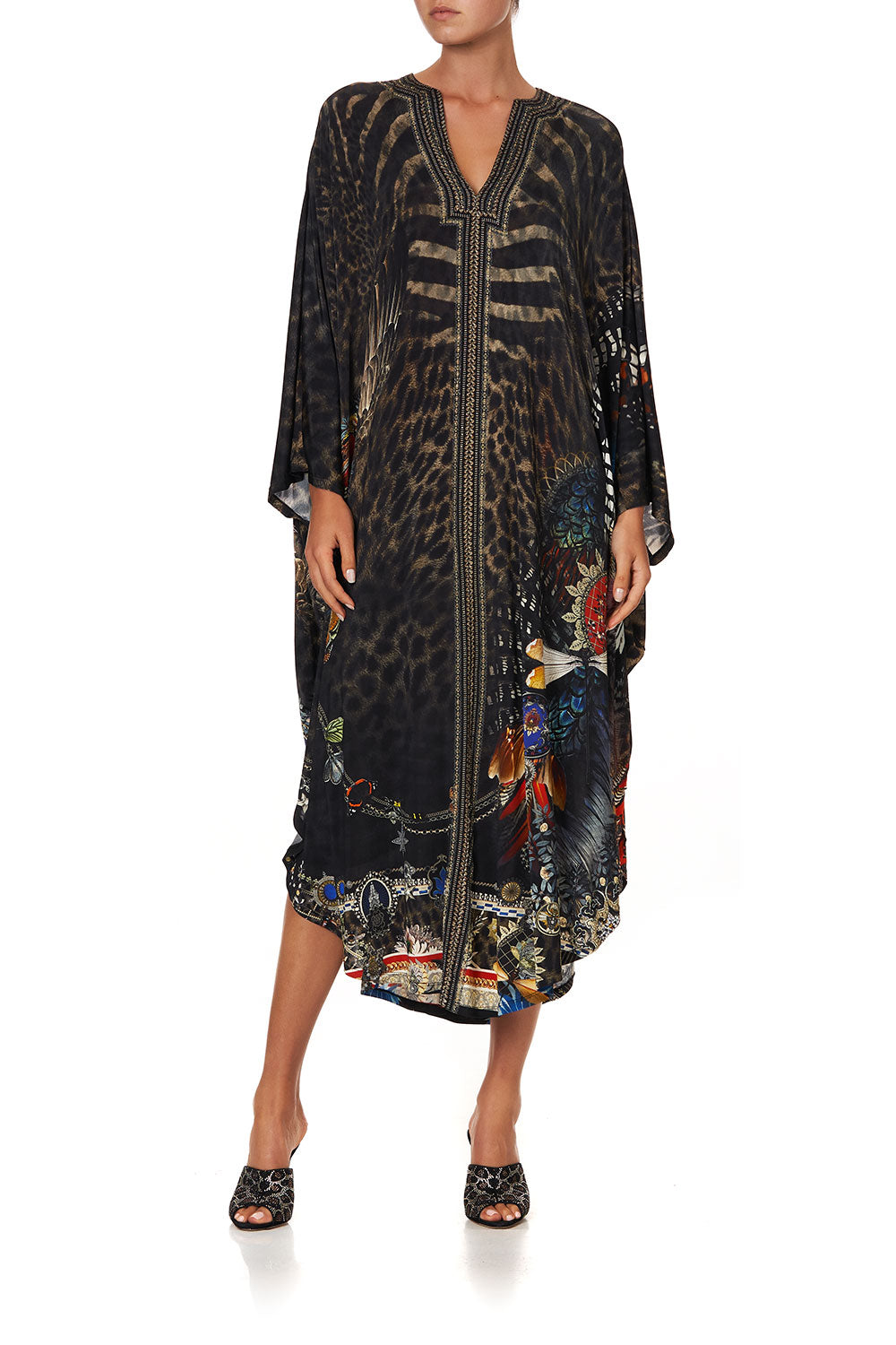 JERSEY LONG KAFTAN WITH ROUNDED HEM TREASURE CHASER