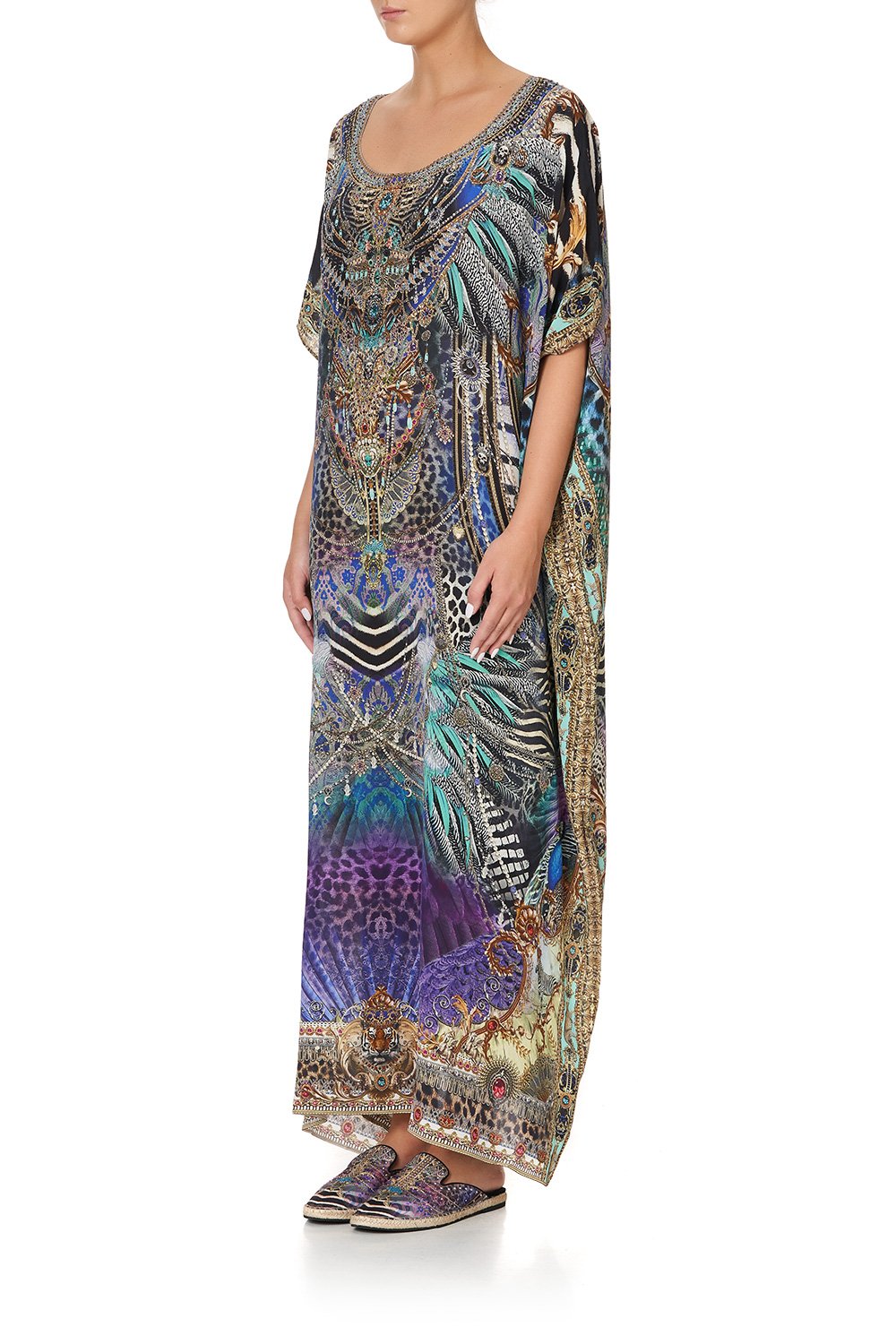 ROUND NECK KAFTAN ANIMAL ARMY