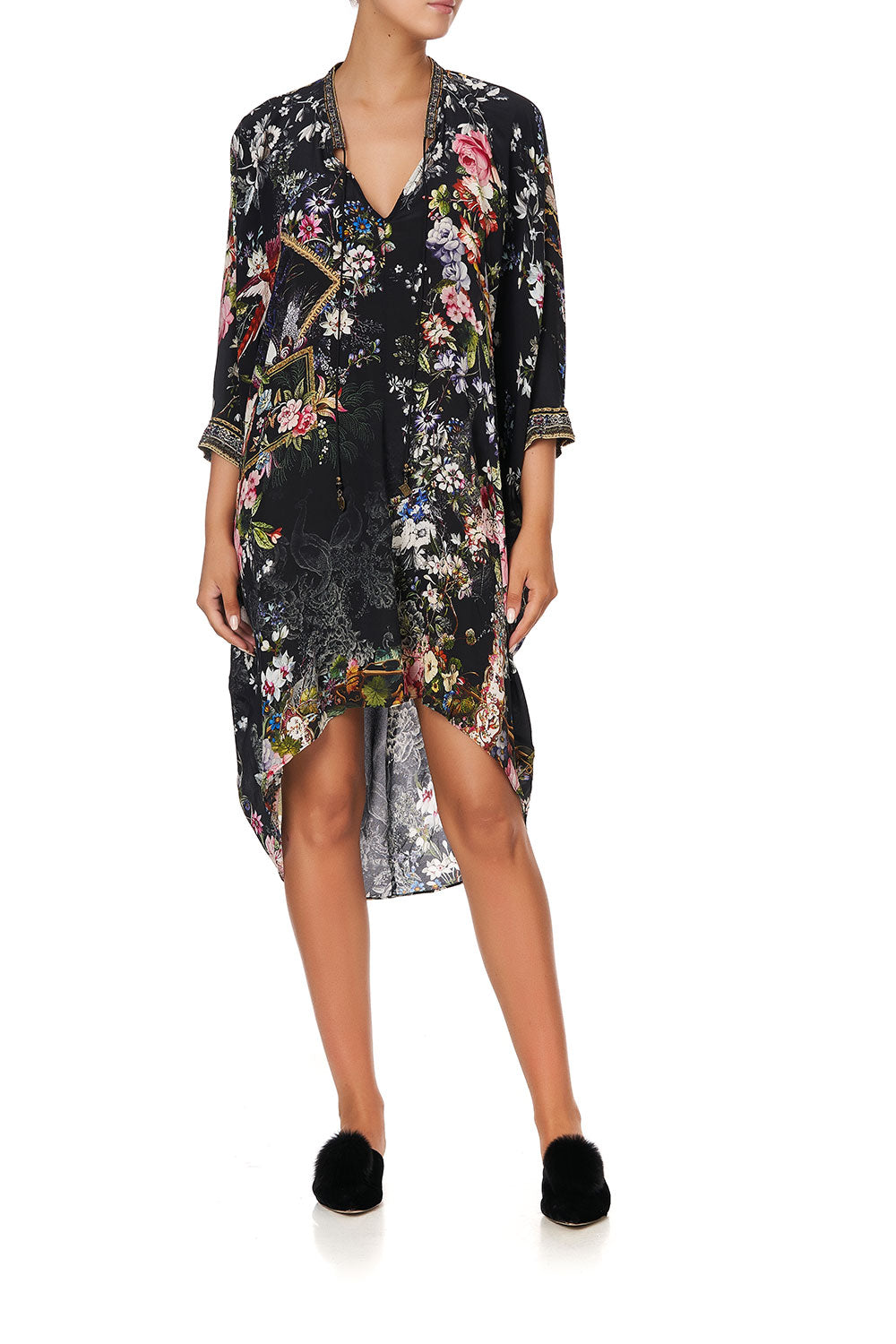 V-NECK DRESS WITH DRAPED BACK FROM THE ARCHIVES