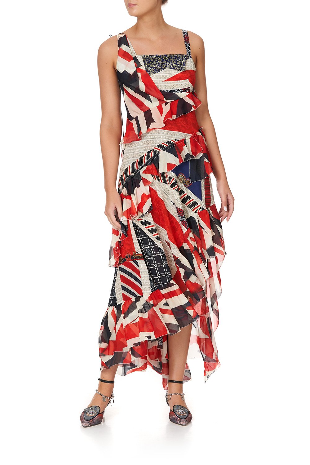 ASYMMETRIC MULTI FRILL DRESS JACK BE NIMBLE