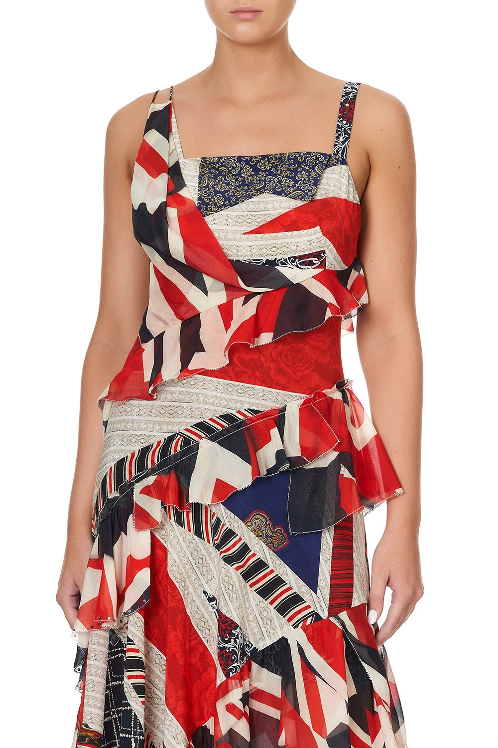 ASYMMETRIC MULTI FRILL DRESS JACK BE NIMBLE