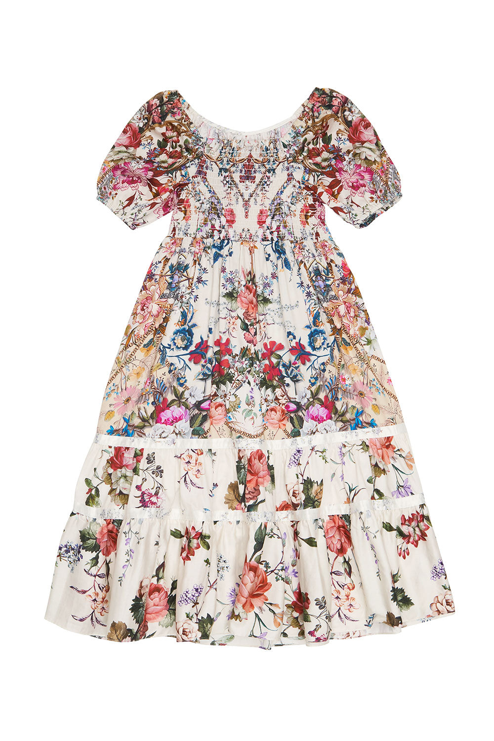 KIDS RIBBON MAXI DRESS 4-10 LONDON LOOMS