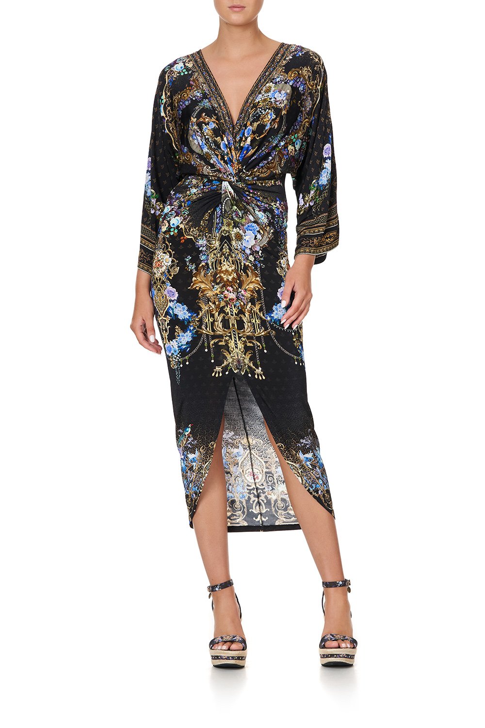 LONG SPLIT FRONT TWIST DRESS PALACE PLAYHOUSE