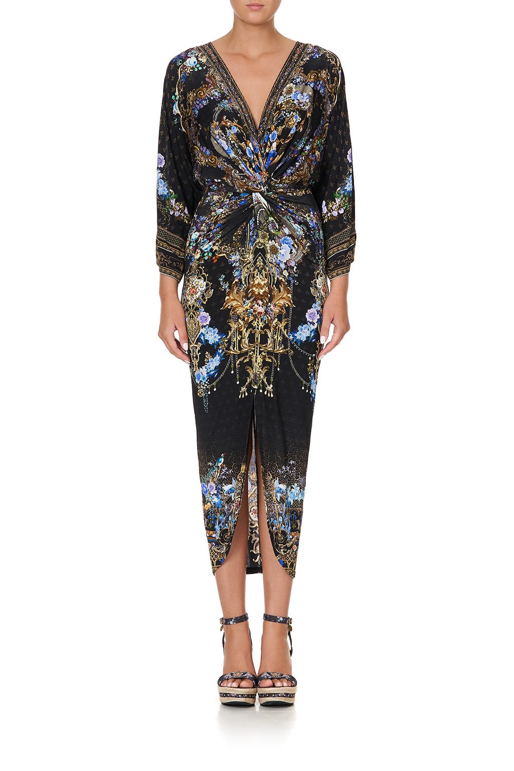 LONG SPLIT FRONT TWIST DRESS PALACE PLAYHOUSE