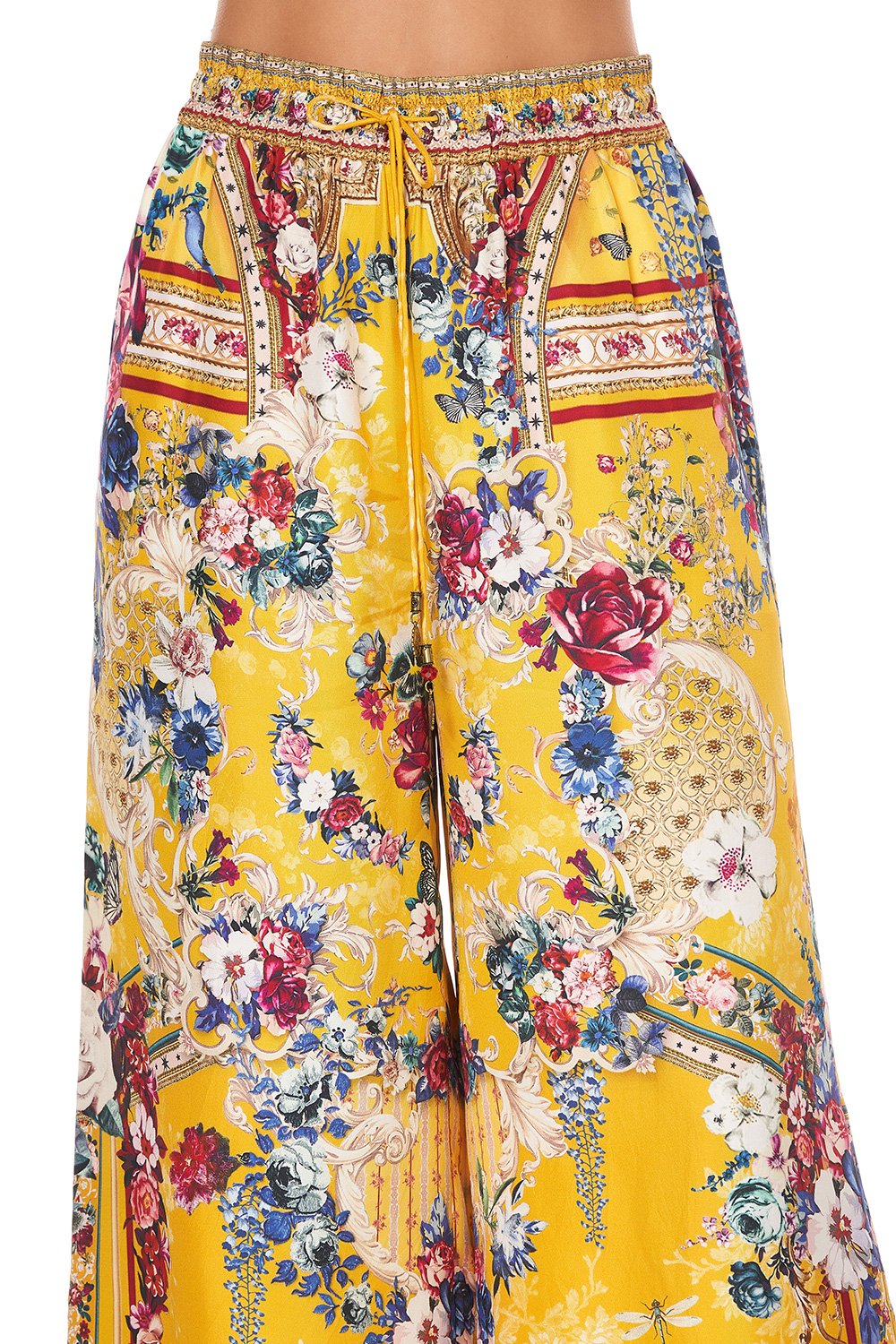 STRAIGHT LEG PANT CROWNED ROSES