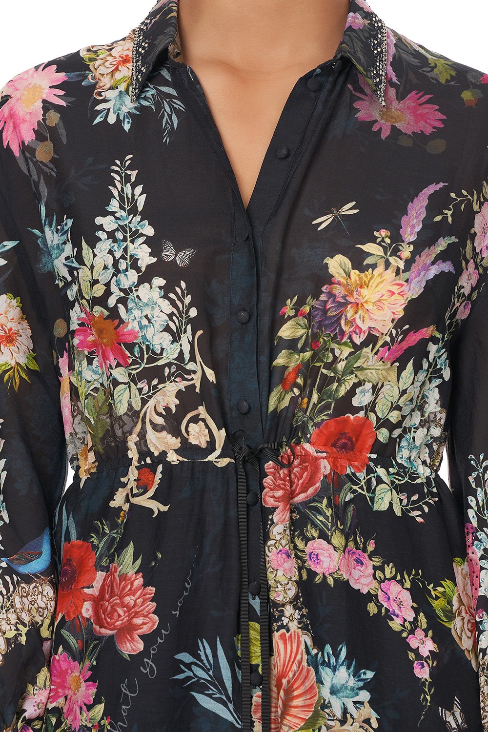 TIERED LONG SHIRT DRESS HAMPTON HIVE