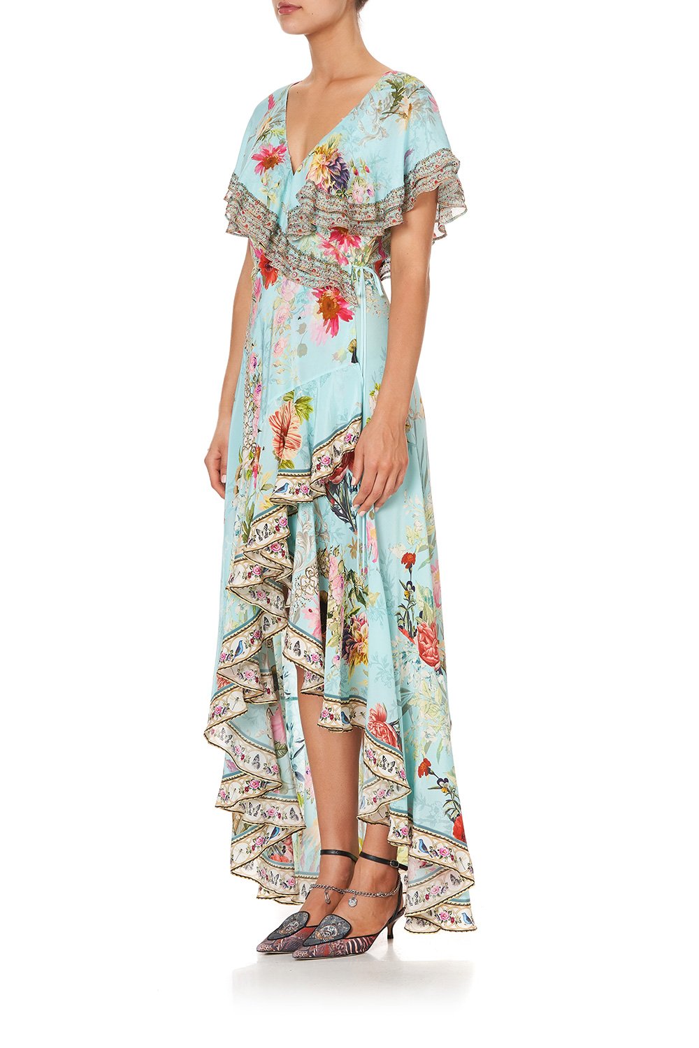 FRILL SLEEVE LONG DRESS A ROYAL STITCH UP